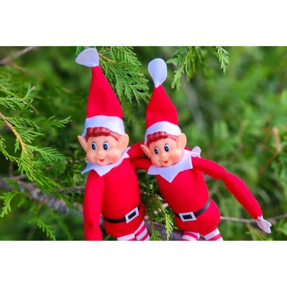 LitoMagic 12 Inch Christmas Elf Doll Bendable Boy for Fun Holiday Scenes Pranks - Picture 2 of 6